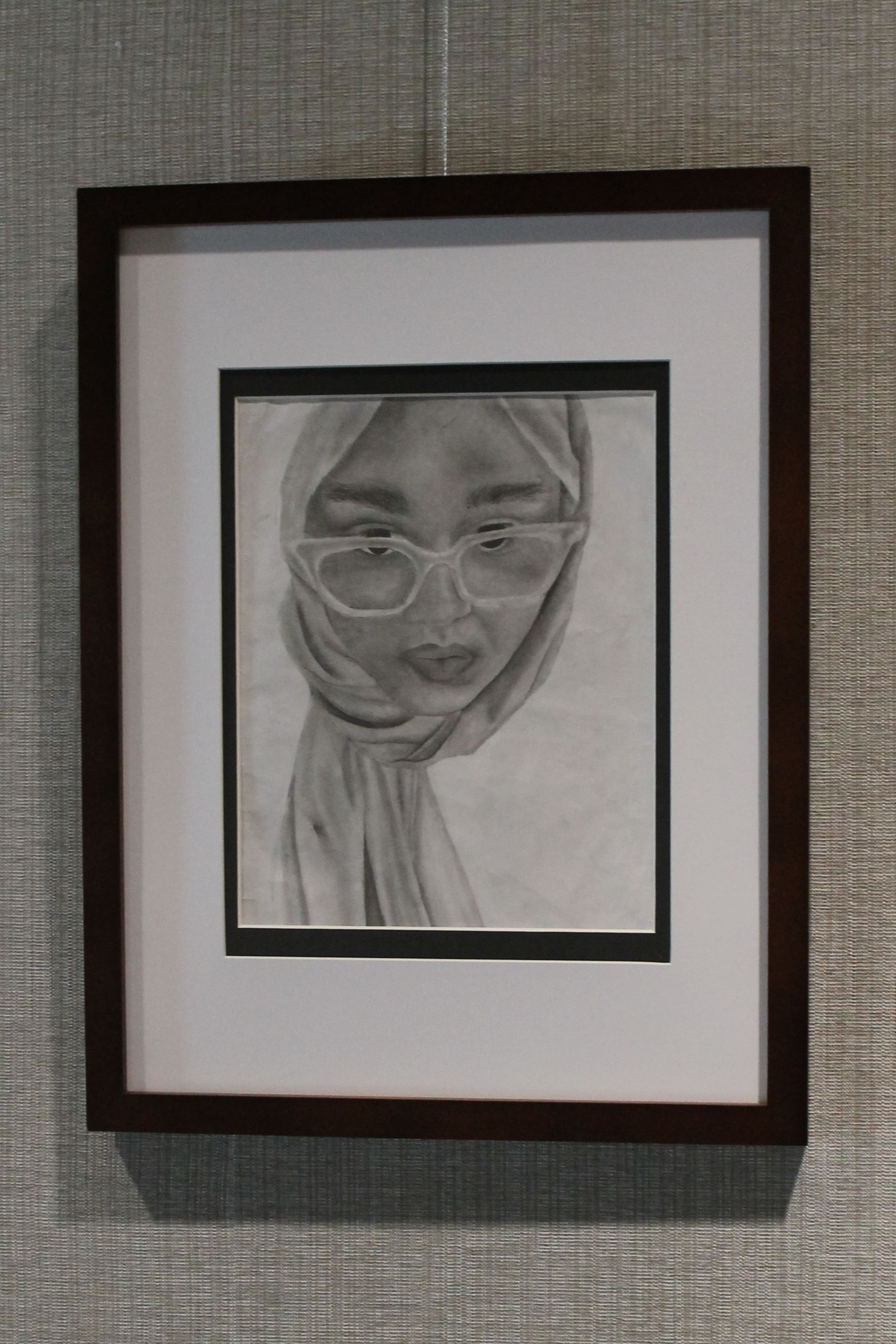 Picture of a self portrait of a teenager