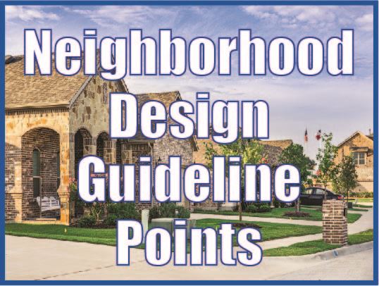 Points for Neighborhood Design Guidelines
