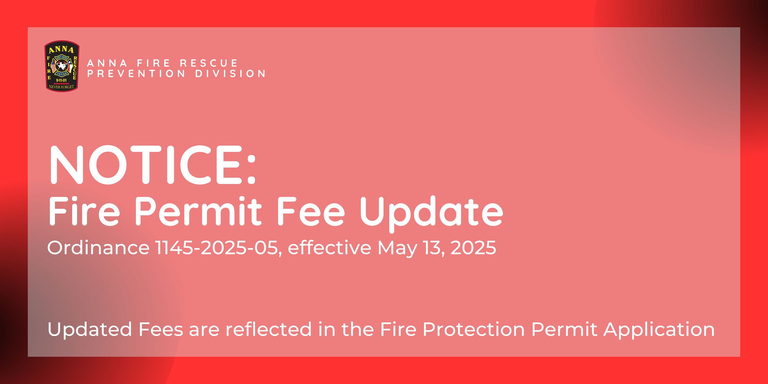 Notice Construction Permit Fee Update 05.13.2025